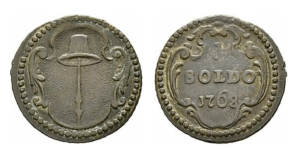 1 Soldo Corse recto verso de 1768